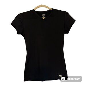 Women's Black Champions V-Neck Dry-Fit Size Medium Shirt